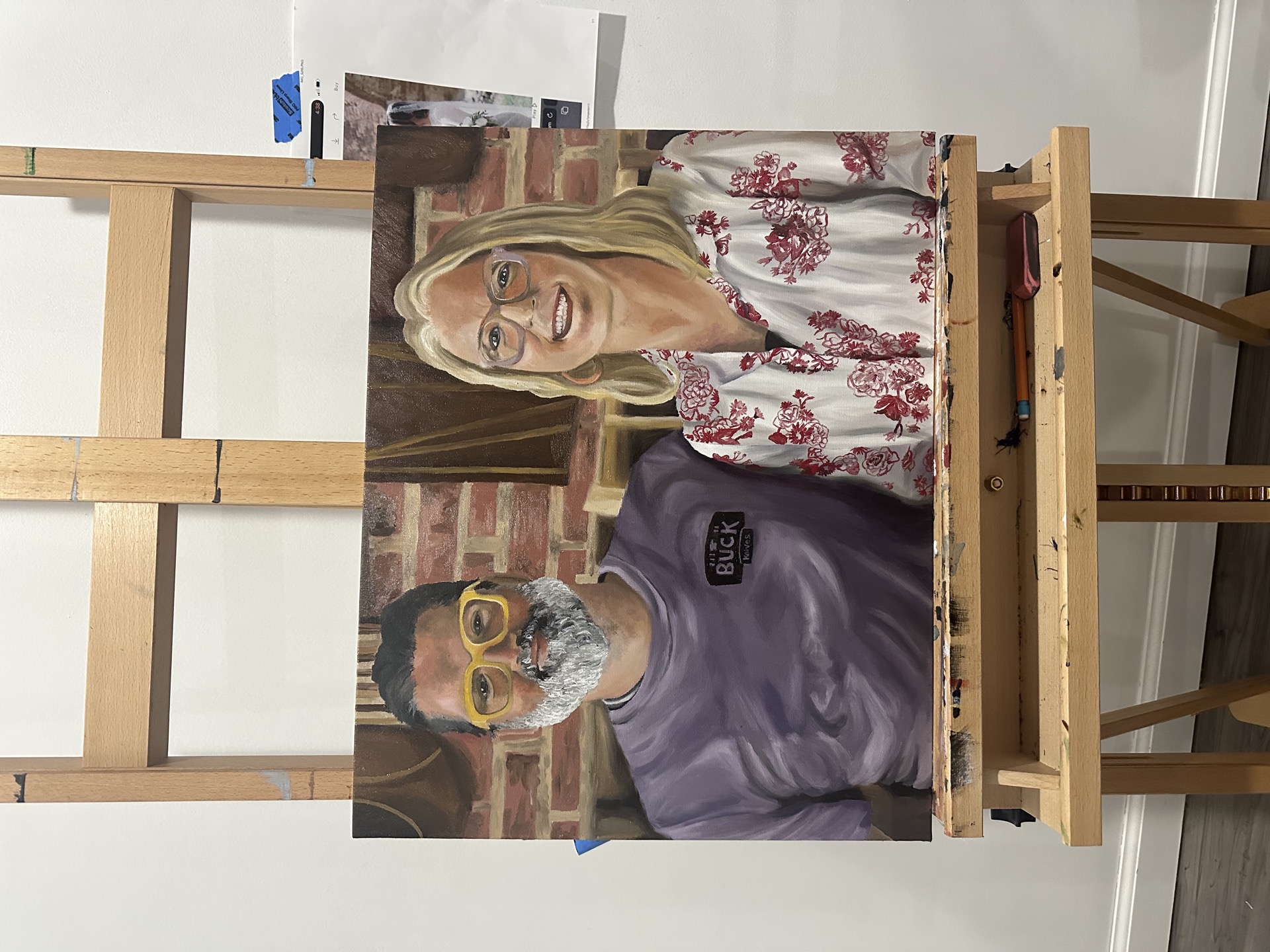 Wedding portrait painting